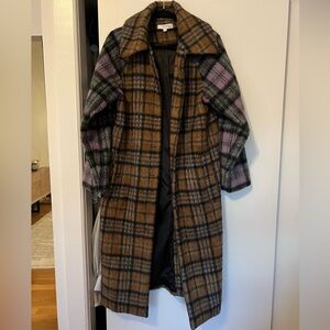 Peter Som Mixed Plaid Coat